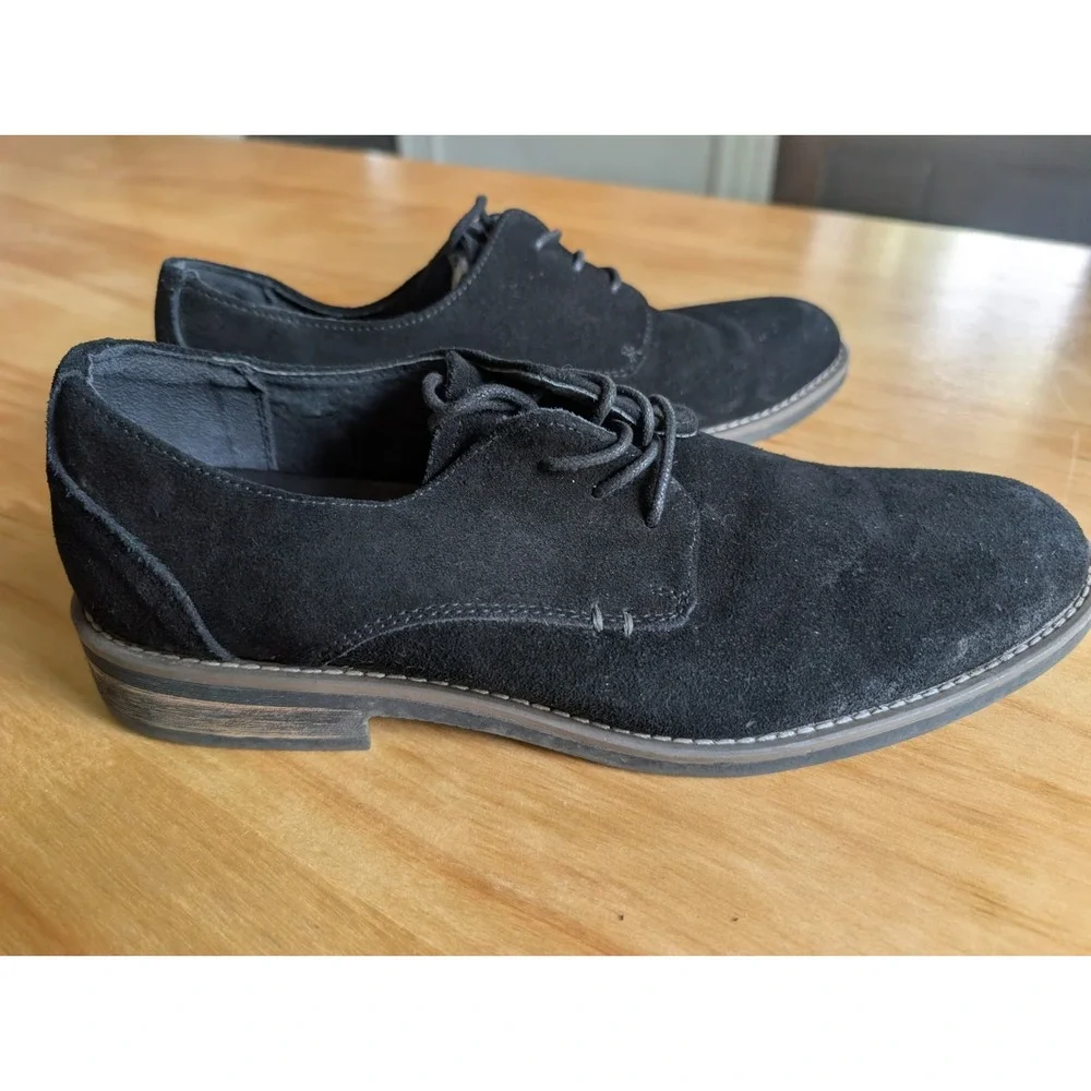 Bruno Marc Men's Size 10 Suede Oxfords Black Casual Dress Shoes Lace Up Urban-08